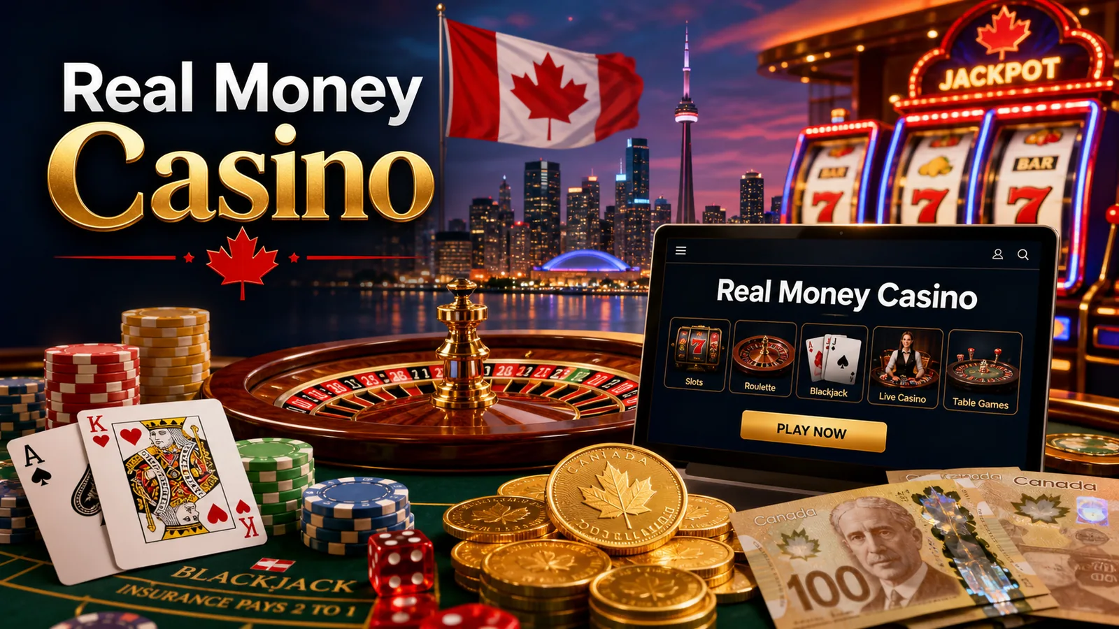 Real Money Online Casino content banner